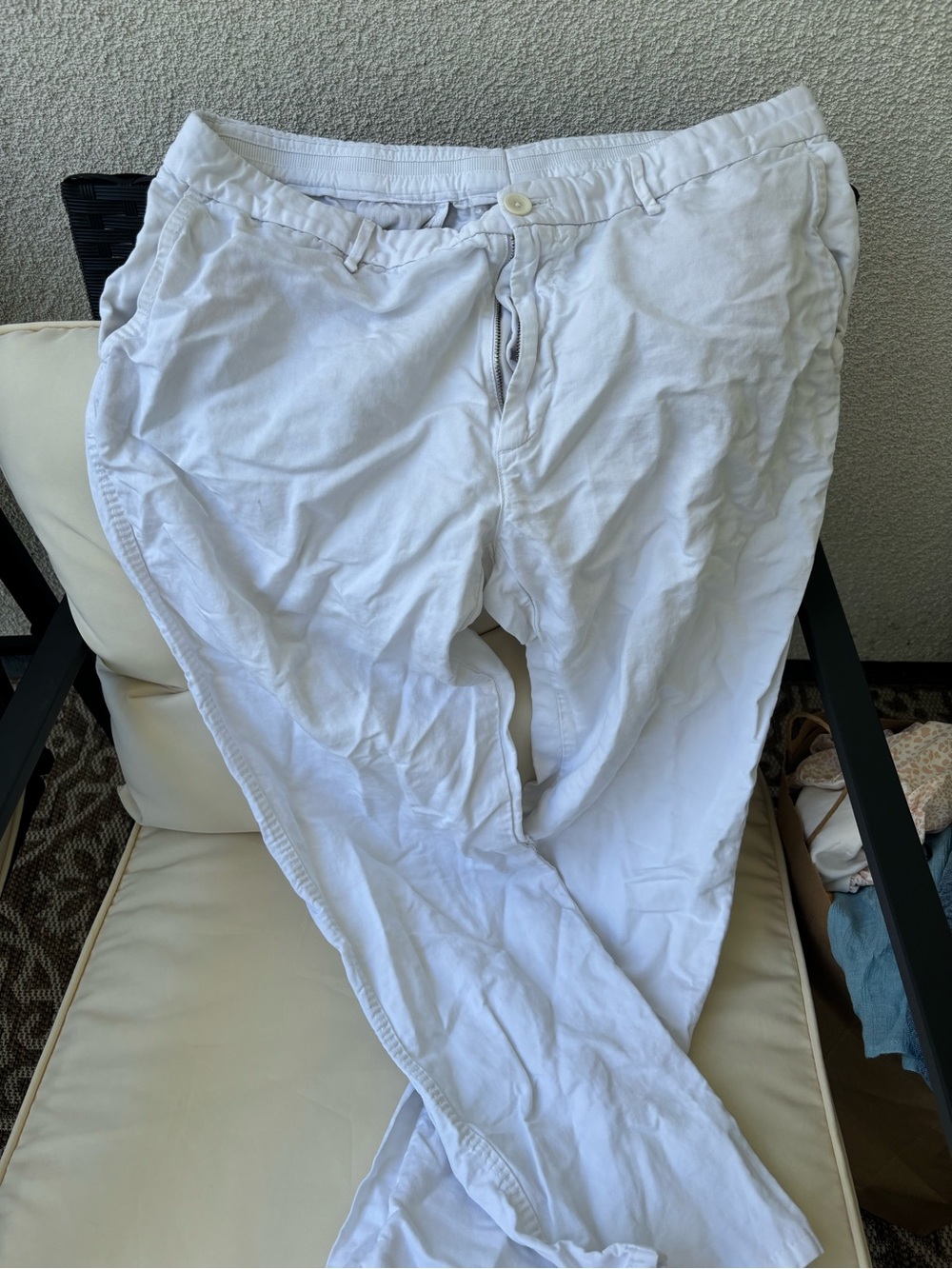 Men's White Casual Pants Massimo Dutti